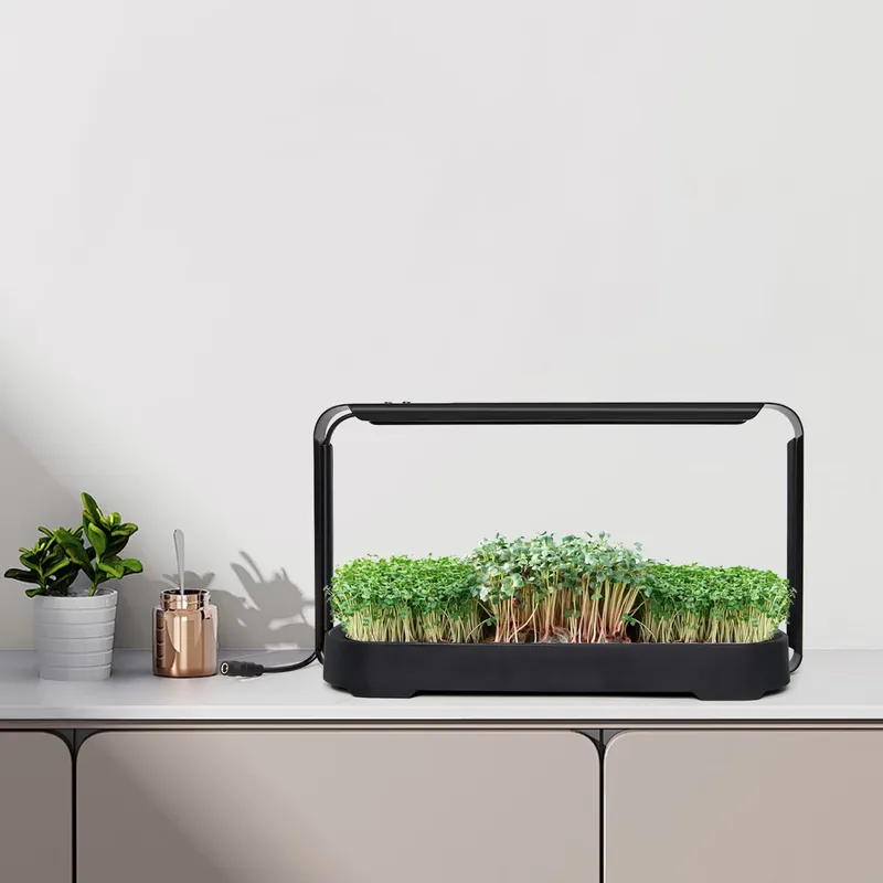 Self-Watering Planter - マイクログリーン自動給水水耕栽培プランター育成システム（育成ライト付き）-エコフレンドリーな室内デスクガーデンキット