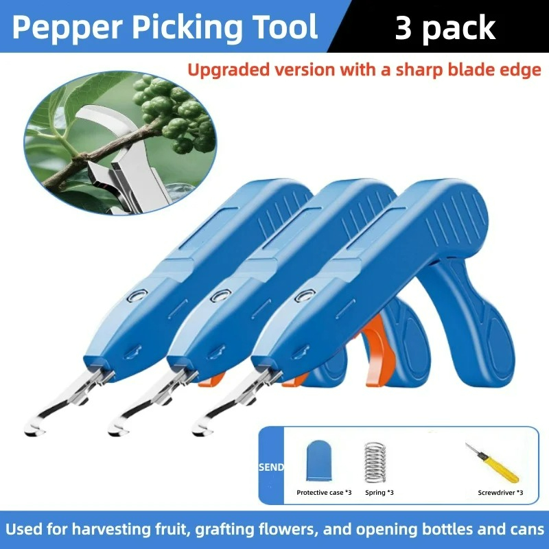 Gardening Tools Vegetables - 多機能ピッカーはコショウの収穫に手間を省き、携帯可能な果物・野菜収穫用ハサミ、庭の作物収穫ツールです。