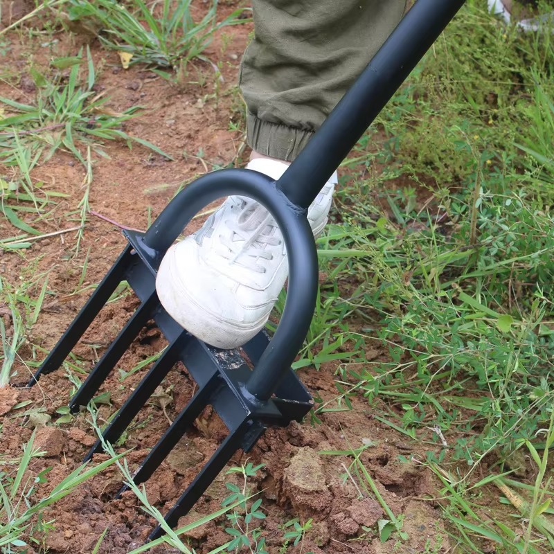 頑丈なダブルバー構造の鋼製ガーデン用スパドリングフォーク。手 - Spade Digging Fork のレビューと価格