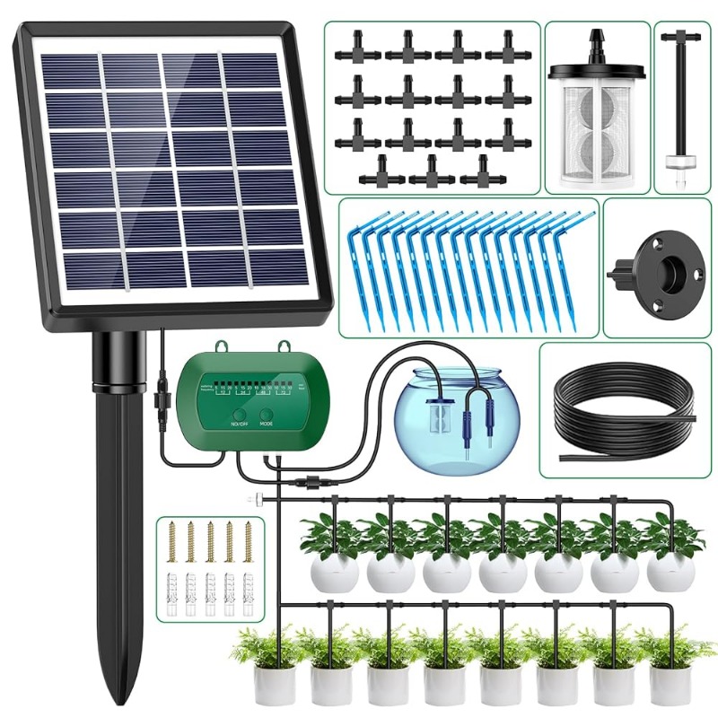 ソーラーインテリジェント灌漑キット 6V 2W 内蔵 180 - Automatic Plant Waterer のレビューと価格
